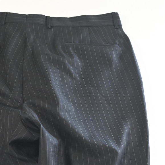 Jones New York 43R 36x30 Black Striped 100% Wool Mens Jacket Pants Suit - Picture 11 of 12